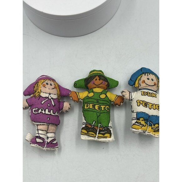Vintage Finger Puppets SET OF 3 HOMEMADE FARMERS SEE ALL  Pre-owned - Picture 1 of 16